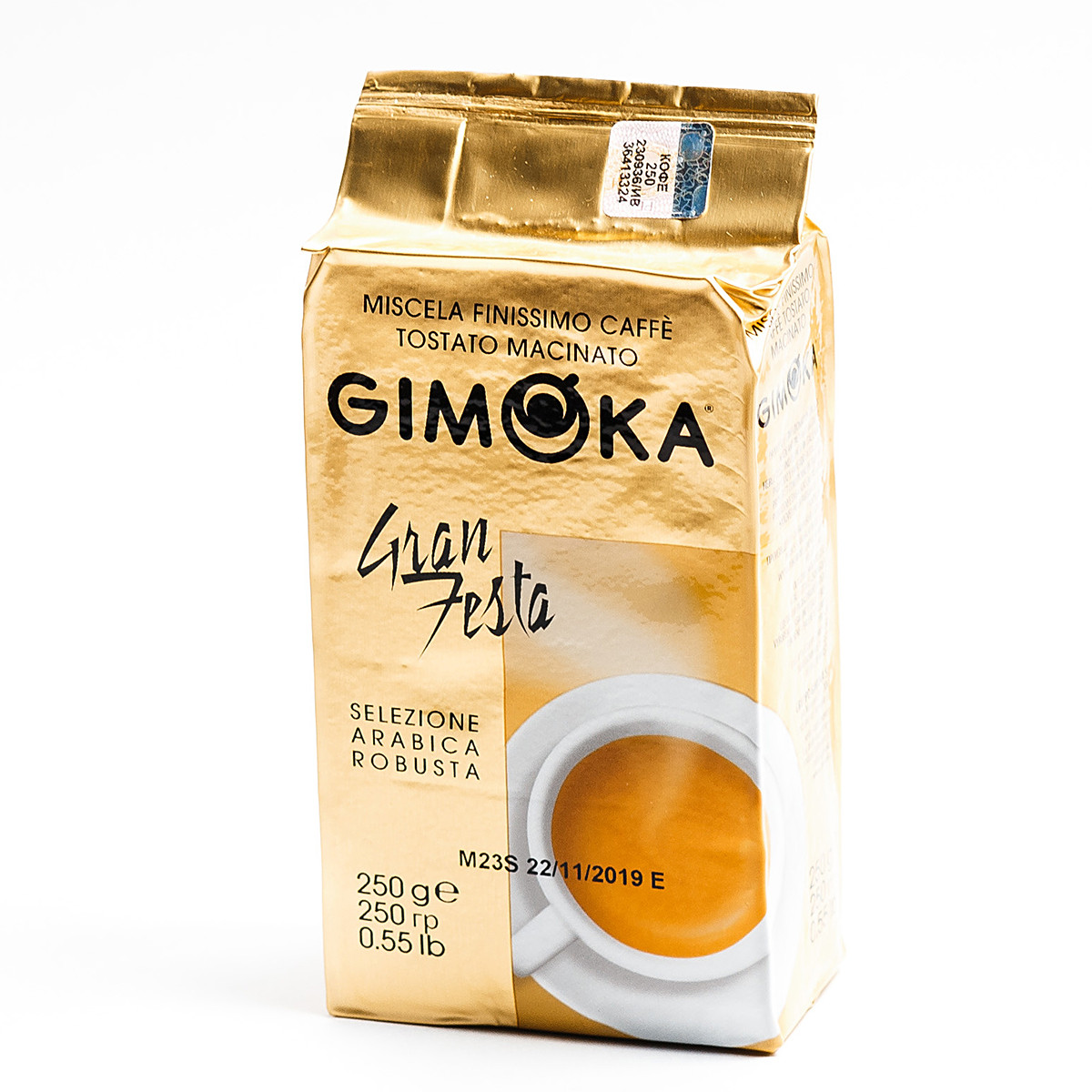 Кофе натуральный жаренный молотый Gimoka "Gran Festa", ТМ "Gimoka", 250 гр, Италия - фото 1 - id-p223933890
