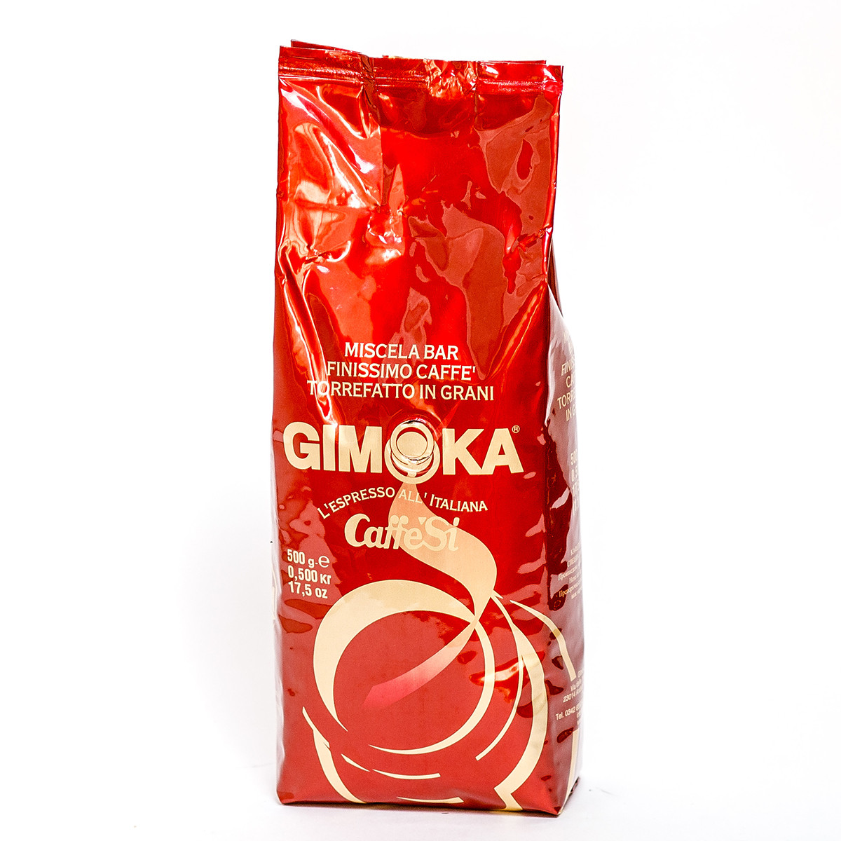 Кофе жаренный в зернах Gimoka "Rosso" ТМ "Gimoka", 500 гр, Италия - фото 1 - id-p223933895