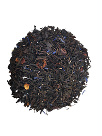 Чай "Изысканный бергамот" купажированный, черный, чай из Индии, цветки василька, плоды аронии, шиповник...
