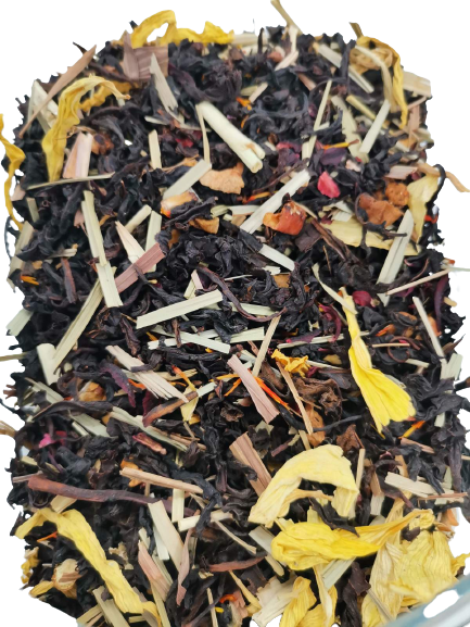 Чай "Энергия гуараны" купажированный, черный, индийский, Каркадэ, лист малины, сафлор, экстракт гуараны... - фото 1 - id-p223933959