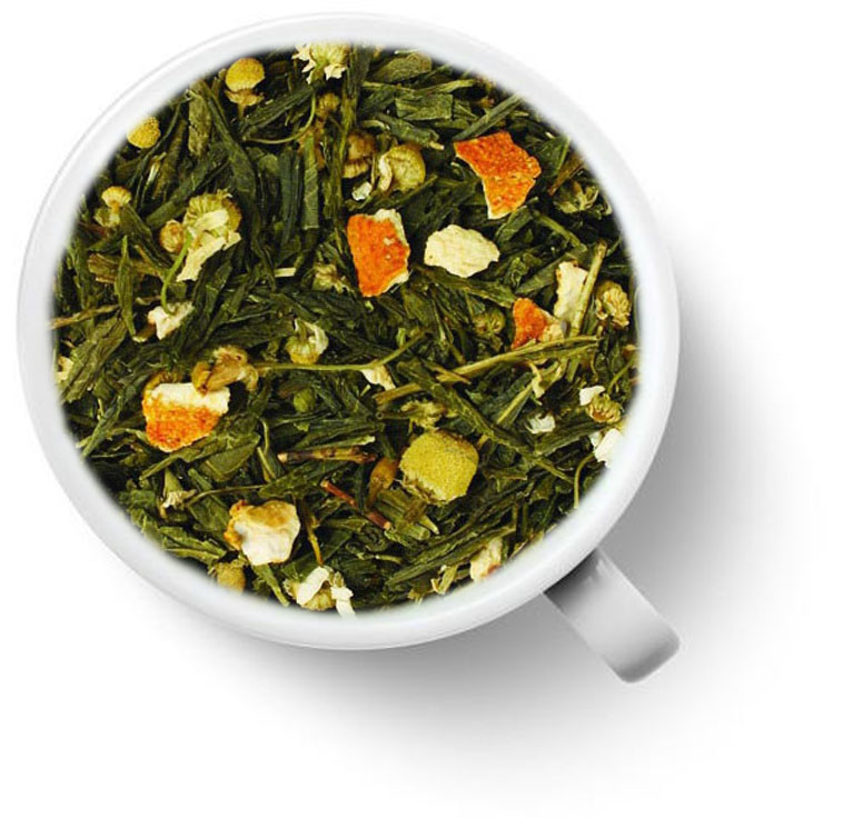 Чай "Японская липа" купажированный, зеленый, сенча, ганпаудер, цветки ромашки, ипы, корка апельсина... 500 г, - фото 1 - id-p223933962