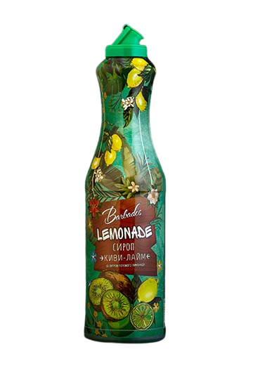 Сироп ТМ "BARBADOS" Kiwi-Lime Lemonade (Киви-Лайм лимонад) 1,0 ПЭТ (1кор/6 шт) - фото 1 - id-p223934036