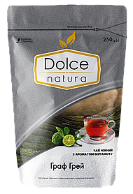 Чай "Граф Грей", ТМ "Dolce Natura" черный байховый цельнолистовой с ароматом бергамота, 250 гр