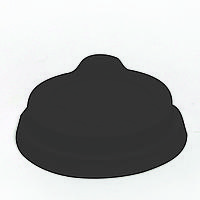 Крышка пластиковая черная с поилкой D=80 мм , 1*50 шт. (24/1)