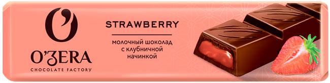 РРХ552 КДВ Молочный шоколад с желейной клубничной начинкой O Zera Milk & Strawberry filling 30шт/24 г РФ - фото 1 - id-p223935113