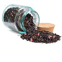 Чай "Земляника со сливками" купажированный, черный, аромат сладко-кислой земляники, цукатов, взбитых сливок