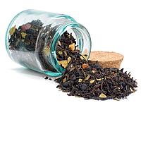 Чай "Ягодная смесь" купажированный, черный, листочки клубники, красная и чер. смородина, черемуха, абрикос...