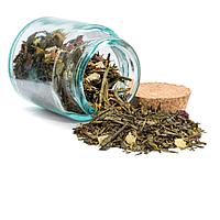 Чай "Спелый барбарис" купажированный, зеленый, сенча, шиповник, брусника, облепиха, дыня, изюм, рябина... 500