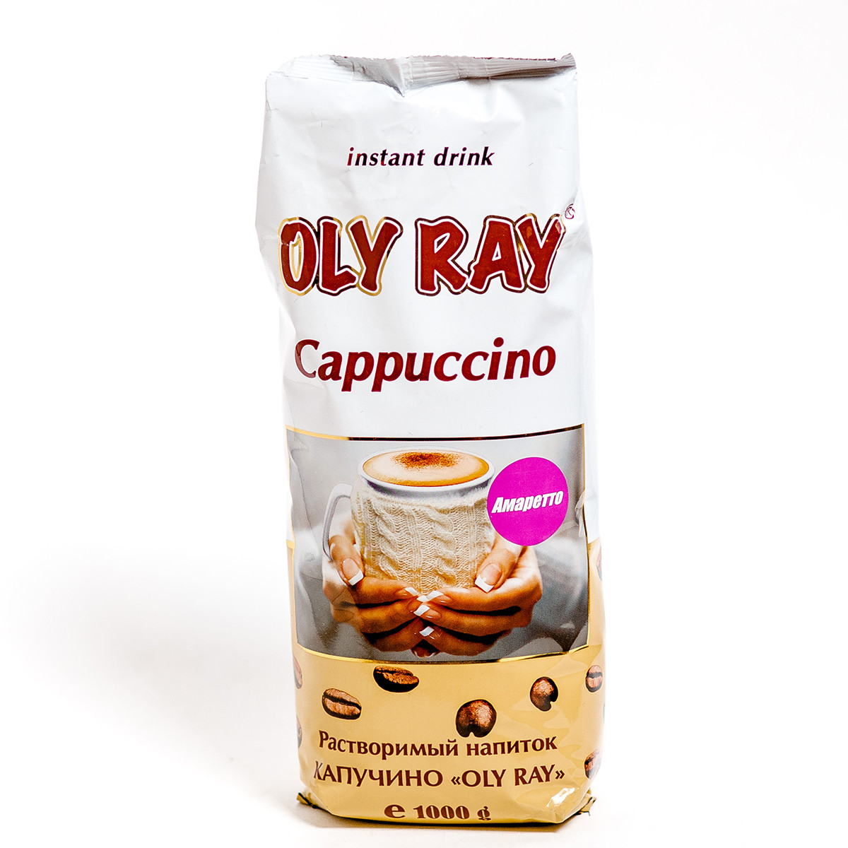 Капучино "Амаретто", т.м. "OLY RAY", произв. "ARISTOCRAT", растворимый кофейный напиток, 1 кг (1кор/12шт)