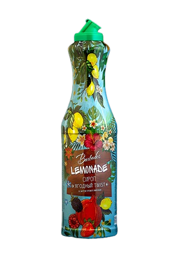 Сироп ТМ "BARBADOS" Ягодный TWIST Lemonade (Ягодный Твист лимонад) 1,0 ПЭТ (1кор/6 шт) - фото 1 - id-p223935205
