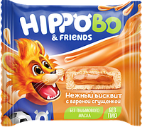 ВБ301 КДВ Пирожные бисквитные "HippoBo" с начинкой из вареной сгущенки 12шт/32 г РФ