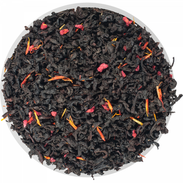 Чай "Гранатовый шейк", ТМ "Чайные шедевры" черный байховый листовой с растительным сырьем и араматом граната - фото 1 - id-p223935291
