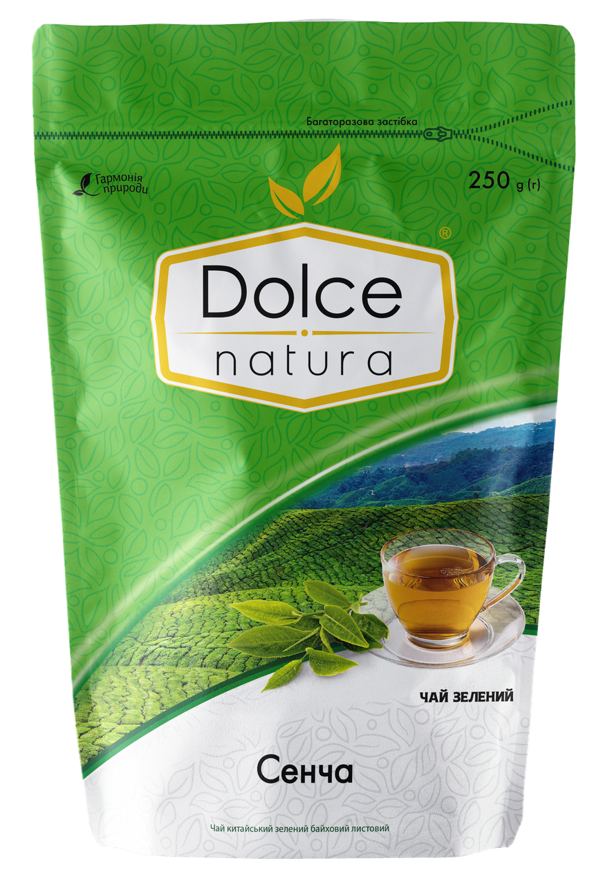 Чай "Сенча", ТМ "Dolce Natura" китайский зеленый байховый листовой, 250 гр - фото 1 - id-p223934303