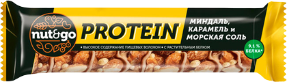 КВК455 КДВ Батончик Protein "Nut N Go" с миндалем 18шт/40 г РФ - фото 1 - id-p223934308