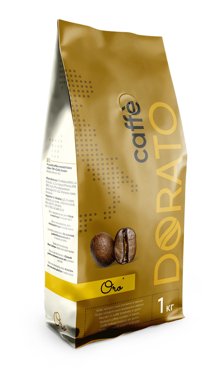 Кофе в зернах DORATO ORO, ТМ "Caffe Dorato", 1 кг(1кор/10шт) - фото 1 - id-p223935310