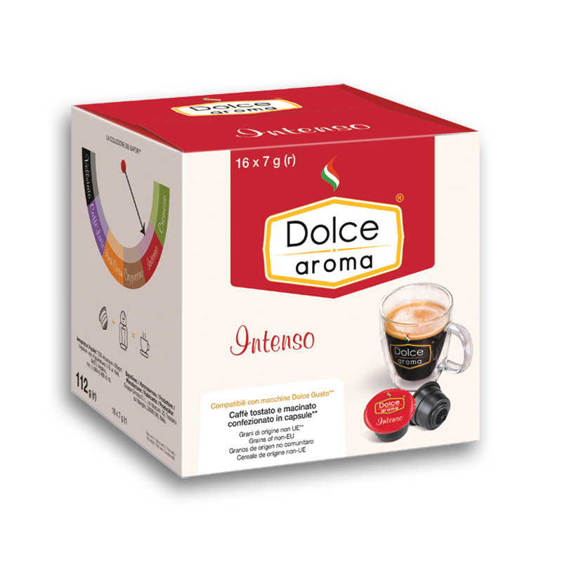 Кофе в капсулах "Dolce Aroma Intenso" совместимы с Dolce Gusto (16шт/уп), ТМ "Dolce Aroma" - фото 1 - id-p223935326