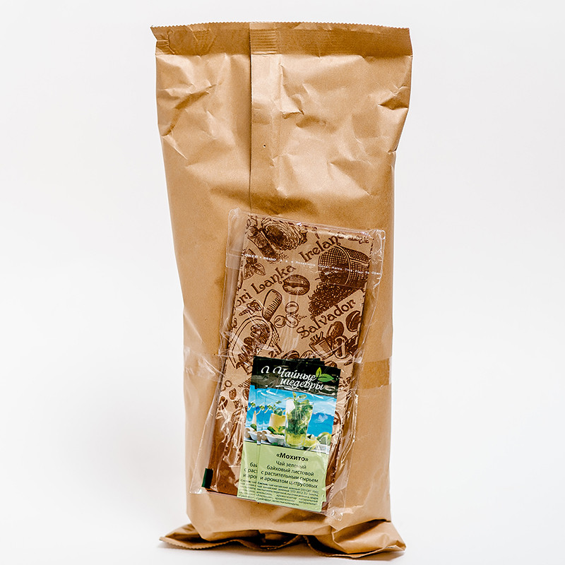 Чай "Мохито", ТМ "Чайные шедевры" зеленый байховый листовой с растительным сырьем и ароматом цитрусов - фото 1 - id-p223934365