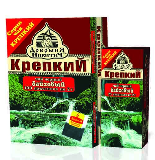 Чай черный "КРЕПКИЙ" ТМ "Добрыня Никитич", 100*2 гр с ярлыком (1*28)