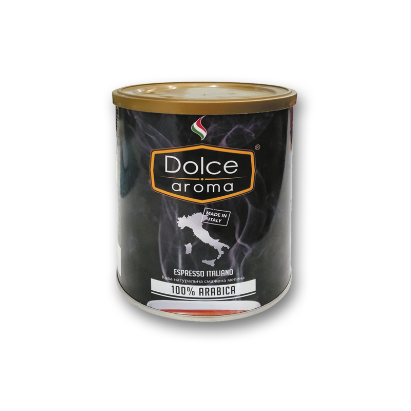 Кофе натуральный молотый Dolce Aroma 100% Arabica, ж/б 250 гр ,Италия - фото 1 - id-p223934438