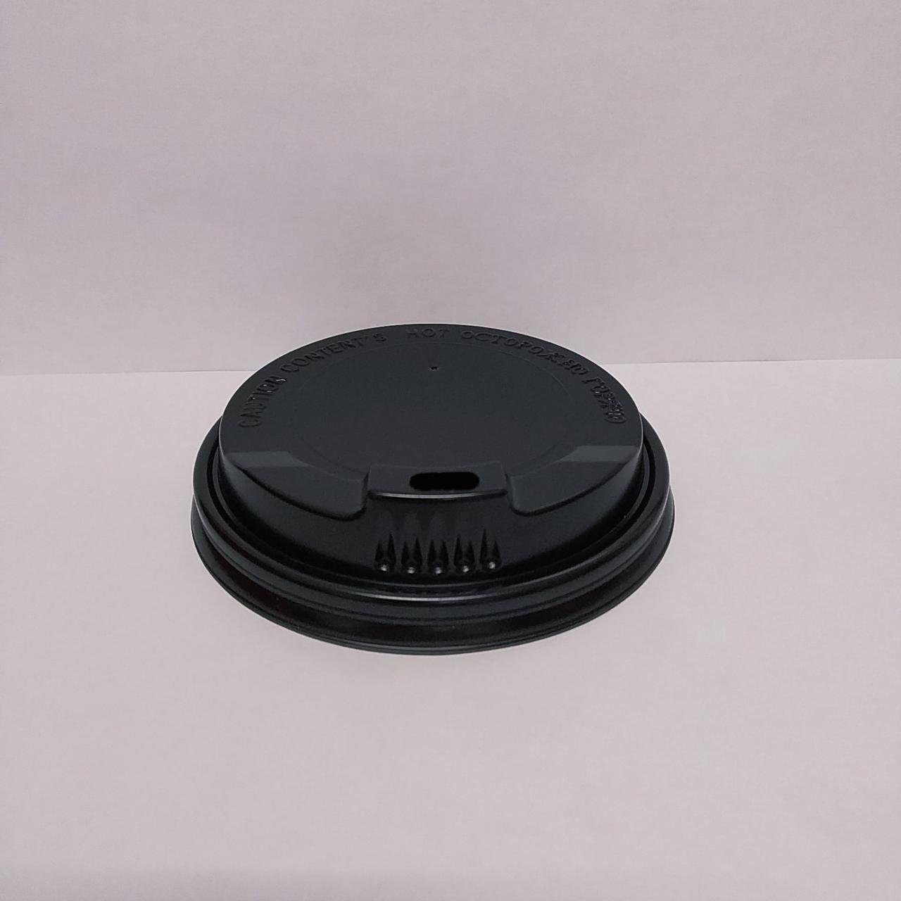 Крышка пластиковая Дифлон, черная, D=90 мм (1х50) (40/1) - фото 1 - id-p223934454
