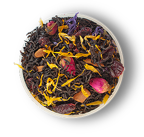 Чай "Загадка востока", ТМ "Чайные шедевры" черный байховый листовой с растительным сырьем и ароматом смородины - фото 1 - id-p223935443