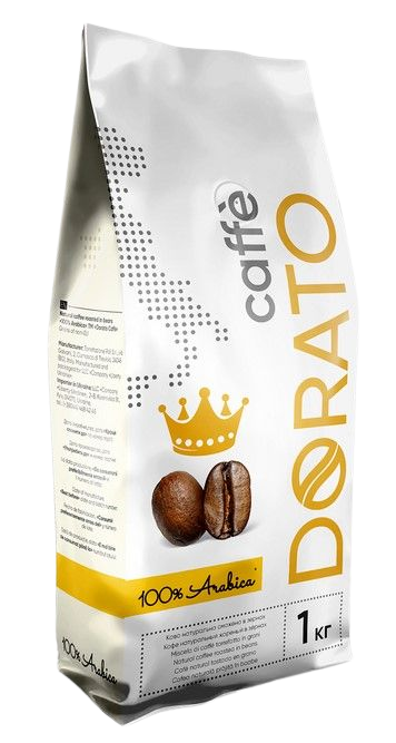 Кофе в зернах DORATO 100% ARABIKA, ТМ "Caffe Dorato", 1 кг (1кор/10шт) - фото 1 - id-p223935459