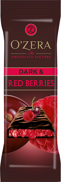 ОС826 КДВ Горький шоколад с начинкой O"Zera Dark&Red berries, 15шт/40г РФ - фото 1 - id-p223934496