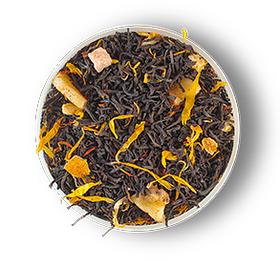 Чай "Нахальный фрукт", ТМ "Чайные шедевры" черный байховый листовой с растительным сырьем и ароматом персика,