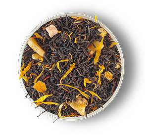 Чай "Нахальный фрукт", ТМ "Чайные шедевры" черный байховый листовой с растительным сырьем и ароматом персика, - фото 1 - id-p223934535