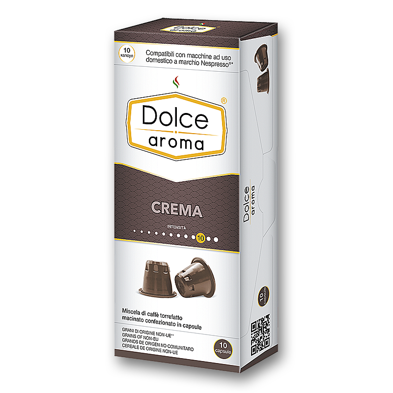 Кофе в капсулах "Dolce Aroma Crema" совместимы с Nespresso (10шт/уп), ТМ "Dolce Aroma" - фото 1 - id-p223934573