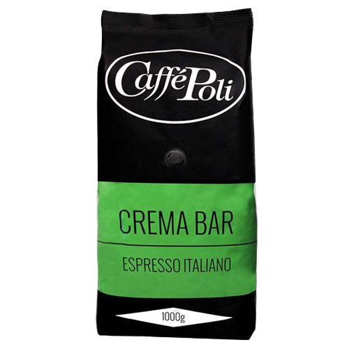 Кофе натуральный жареный в зернах "CremaBar", ТМ "Caffe Poli", 1 кг (1кор/10шт) - фото 1 - id-p223934738