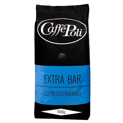 Кофе натуральный жареный в зернах "ExtraBar", ТМ "Caffe Poli", 1 кг (1кор/10шт) - фото 1 - id-p223934739