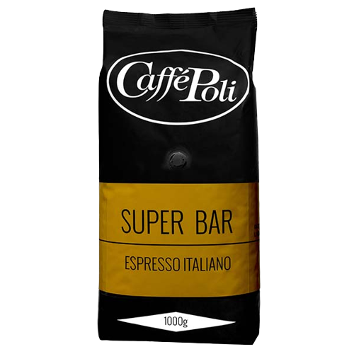 Кофе натуральный жареный в зернах "SuperBar", ТМ "Caffe Poli", 1 кг (1кор/10шт) - фото 1 - id-p223934741