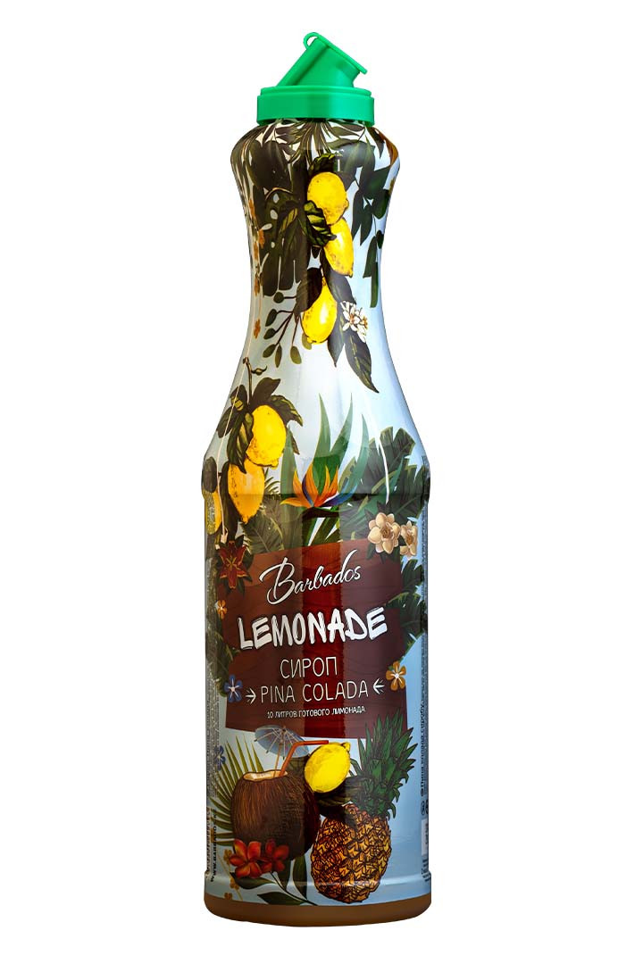 Сироп ТМ "BARBADOS" Pinа Colada Lemonade (Пино-Колада лимонад) 1,0 ПЭТ (1кор/6 шт) - фото 1 - id-p223934758