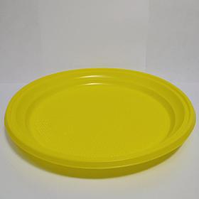 Тарелка 205 б/с желтая (1x100 шт) (20/1)