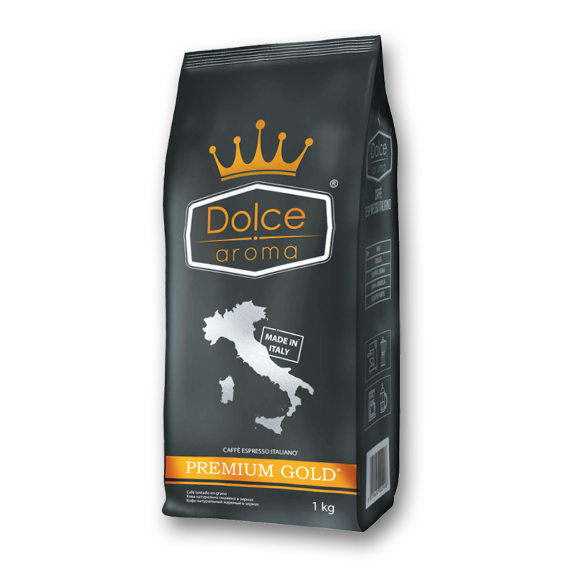 Кофе в зернах Dolce Aroma PREMIUM GOLD, ТМ "Dolce Aroma", 1 кг (1кор/10шт) - фото 1 - id-p223934781