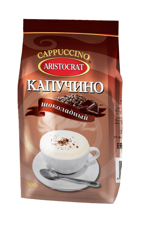 Капучино "Шоколад", т.м. "ARISTOCRAT", произв. "ARISTOCRAT", растворимый кофейный напиток, 300 г (1кор/10шт)