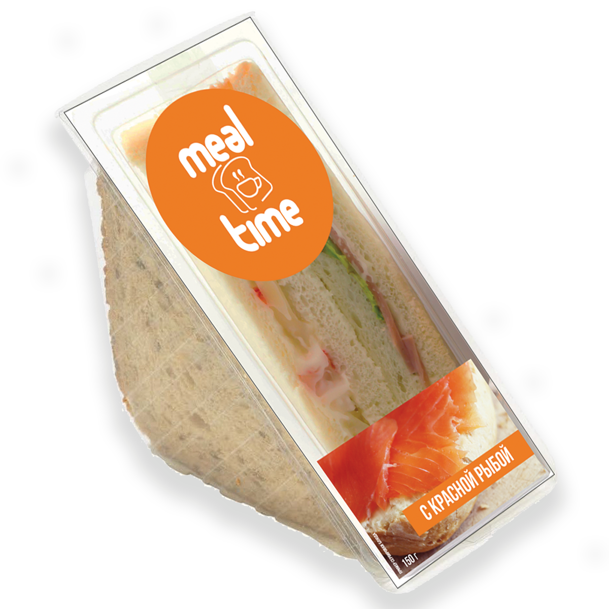 Сэндвич с красной рыбой, упакованный в газовой среде, замороженный, 150 г 1кор/6шт