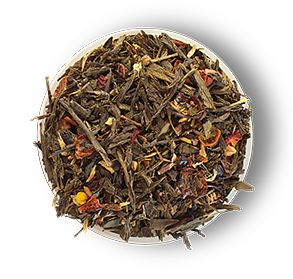 Чай "Силуэт Афродиты", ТМ "Чайные шедевры" зеленый байховый с растительным сырьем и ароматом клубники и