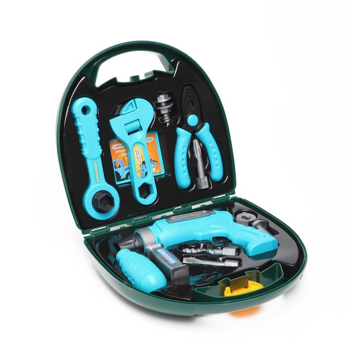 Игровой набор инструментов в чемоданчике, Синий трактор - фото 1 - id-p223944529
