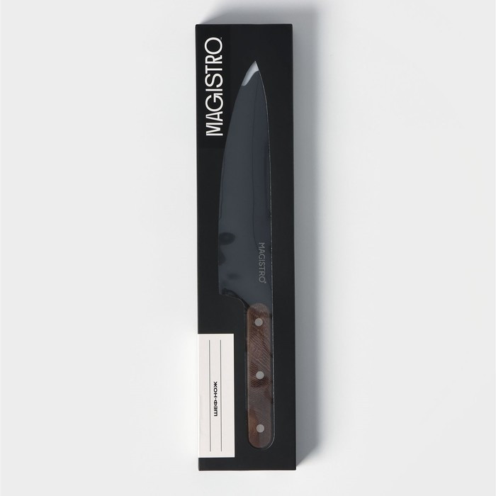 Нож кухонный "Dark wood" шеф - фото 5 - id-p223944609