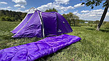 Спальный мешок 2в1 Calviano BRUNI 300г/м2 (фиолетовый), фото 4