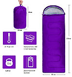 Спальный мешок Calviano BERGEN 300г/м2 (фиолетово-серый), фото 4