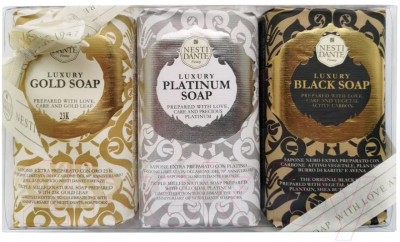 Набор мыла Nesti Dante Luxury Gold Platinum Black - фото 1 - id-p223948866
