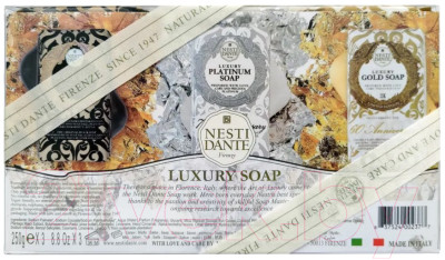 Набор мыла Nesti Dante Luxury Gold Platinum Black - фото 2 - id-p223948866