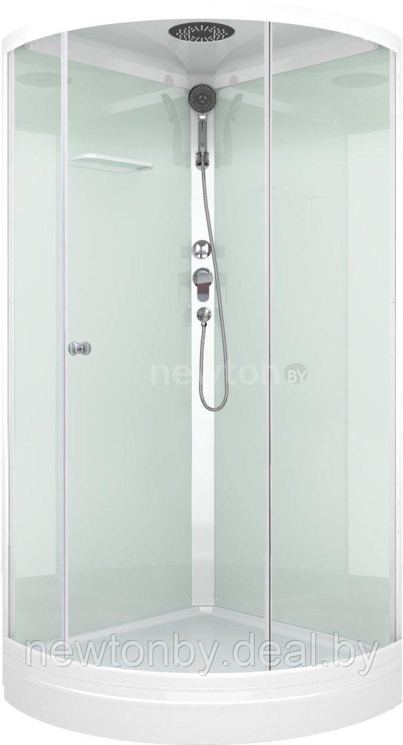 Душевая кабина Domani-Spa Simple 99 (белые стенки, прозрачное стекло) - фото 1 - id-p223949398
