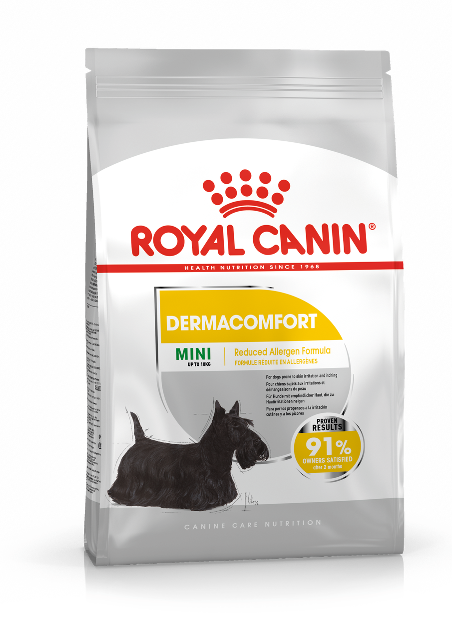 Royal Canin Mini Dermacomfort сухой корм для взрослых и стареющих собак мелких размеров,1кг (Россия) - фото 1 - id-p223953389