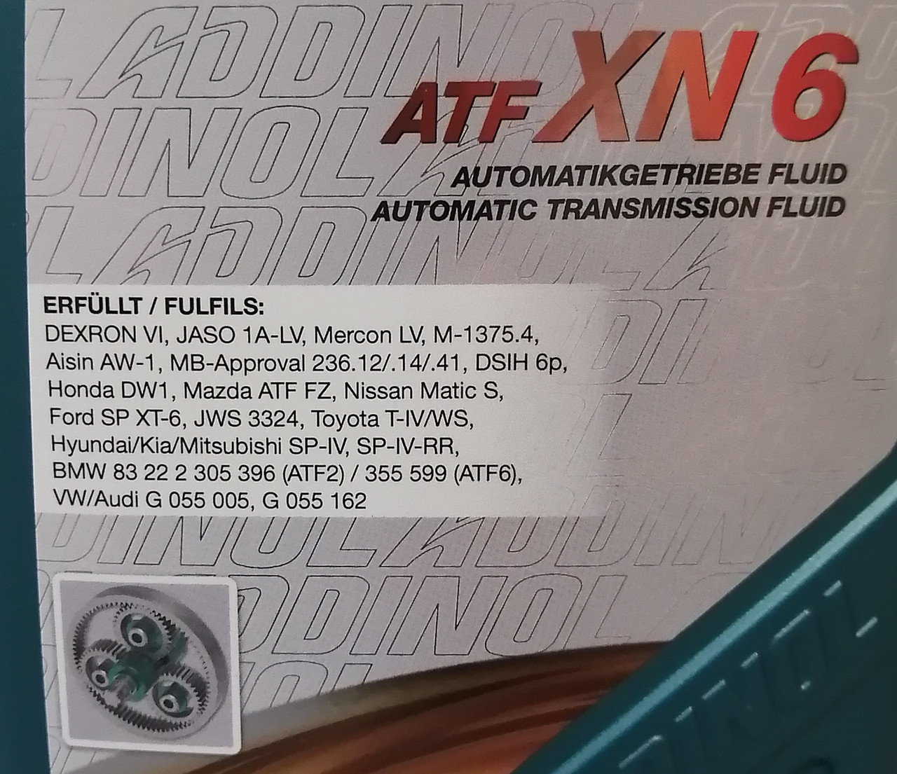 ATF XN 6 ADDINOL, 20л (6,7,8 ступеней АКПП) Масло трансмиссионное - фото 1 - id-p181423324