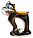 Подсвечник-аромалампа фарфоровый «Хитрый кот» (гжель) высота 14 см, тёмный микс, фото 2