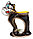 Подсвечник-аромалампа фарфоровый «Хитрый кот» (гжель) высота 14 см, тёмный микс, фото 3